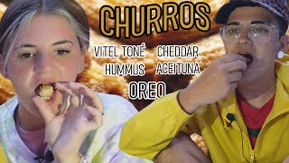 PROBANDO LOS CHURROS MAS RAROS