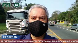 PRF ES intervém na paralisação dos caminhoneiros