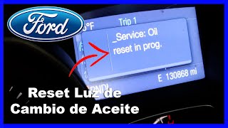 2014 Ford Focus Reset Luz de Cambio de Aceite