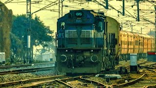 CHUGGING ALCO SUPREMACY || 13161 Tebhaga Express arriving Bolpur - Shantiniketan in it's own style 🚂