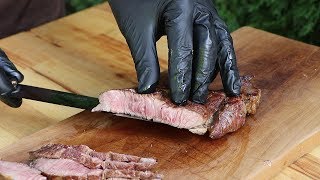 DRY AGED CHUCK ROLL STEAK - With Chimichurri Bread Slices - By Customgrill