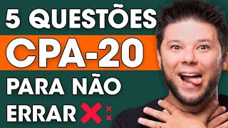 CPA-20: Essas questões SEMPRE CAEM na prova! 👀 Assista agora ✅ Questões comentadas CPA-20 ANBIMA