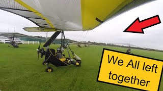 Very busy skies - 7 aircraft departure - Missing the rain