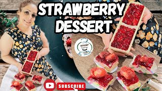 how to make Strawberry biscuit dessert |step-by-step tutorial | RECIPE