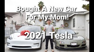 2021 TESLA SURPRISED MY MOM WITH A BRAND NEW CAR. HER REACTION IS PRICELESS.