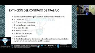 EXTINCION DEL CONTRATO DE TRABAJO