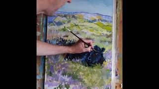 Cow in Dartmoor Landscape Painting part 6