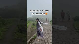 Mountain Views in Monsoon #mountains#sinhagadfort#monsoontrek#rain#mountainview