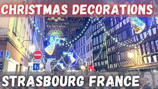 Christmas Decorations Of Strasbourg France 🇫🇷 Tour 2022 4K | Christmas 2022@abdulthetraveler707