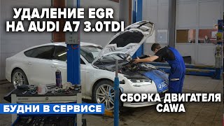 УДАЛЕНИЕ EGR НА AUDI A7 3.0TDI. СБОРКА ДВИГАТЕЛЯ CAWA