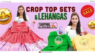 Clearance Sale 😱 Customised Crop top & Lehanaga sets | Crop Tops With Prices | Low Cost Crop Tops