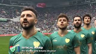 Bursaspor - Amed Sportif Maçında Muhteşem İstiklal Marşı Performansı