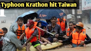 Typhoon Krathon hit Taiwan on Thursday, #news #taiwan #typhoon #usa