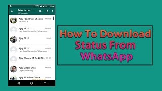 How to download WhatsApp status??