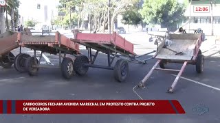 Carroceiros fecham Avenida Marechal em protesto contra projeto de Vereadora 06 09 2022