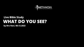 Live Bible Study - What do you see? | 081322