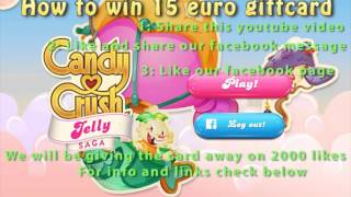 Candy Crush Jelly Saga - 15 euro playstore giveaway how to enter the raffle