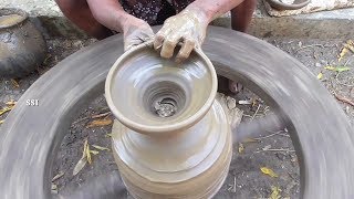 Pot Making With Slime CLAY; Amazing Talent of Indian Potter in Village / Small Scale IndustrY