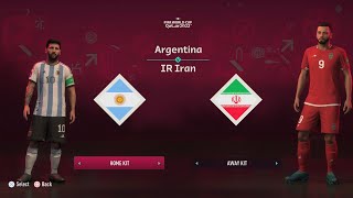 FIFA 23 | COPA MUNDIAL QATAR 2022 | ARGENTINA VS IRAN | 4K 60FPS | PS5