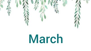 Montly video: March!