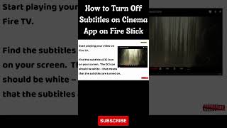 How to Turn Off Subtitles on Cinema App on Fire Stick #shortvideo #shorts #firetv