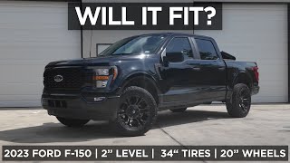 How to Fit 33.5" Tires on a 2023 Ford F-150 With a 2" Rough Country Level | Will it Fit |