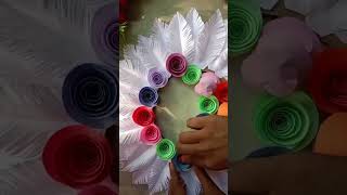 Beautiful paper craft ideas 😀 #shorts #diy #wall hanging #art #youTubeshorts