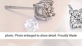 1/4ct tw Diamond Stud Earring in 14k White Gold (White)