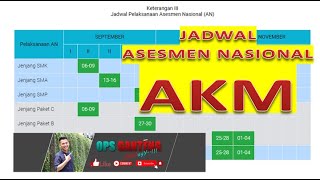 Jadwal Pelaksanaan Asesmen Nasional (AN) 2021