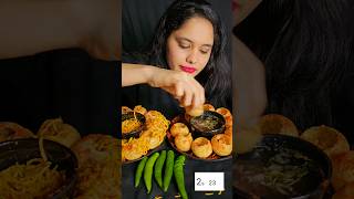 EXTREMELY SPICY PANI PURI AND MAGGIE GOLGAPPA EATING CHALLENGE #asmr #mukbang #shortvideo #shorts