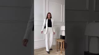 How to wear white trousers in Autumn 🍂 #shorts #fashionshorts #charliesangels #stylingtips #outfits