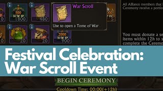 King of Avalon - War Scrolls - how to get scrolls use them. Festival shop event