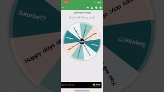 Affirmation wheel spin 32 #motivation