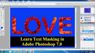 Learn Text Masking in Adobe Photoshop 7.0 🔥🔥🔥