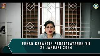 Sermon Pekan Kebaktin Penatalayanen 7 (27 Januari 2024) - Pdt Yohana br Ginting