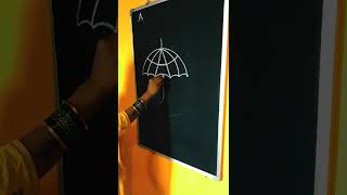 A = umbrella how to easy draw #art #shortvideo #drawing #short #umbrella