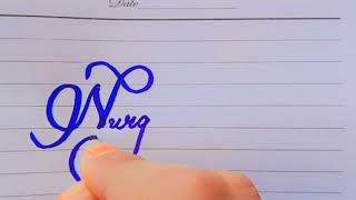 How to write in design Words | Cursive Handwriting | #AsmaCalligraphy