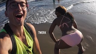 Public Interactions Vlog - Beach Twerking