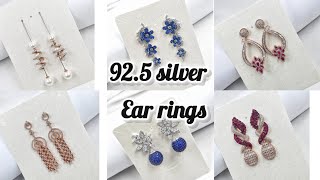 Exclusive designer 92.5 silver ear rings trendy jewellery collections🔥😍||earrings||studs||trendy jew