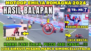 BRUTAL PARAH🔴RACE MOTOGP EMILIA ROMAGNA 2024, BERITA MOTOGP HARI INI, MOTOGP HARI INI, BAGNAIA CRASH