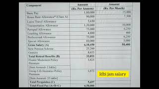 IDBI JAM  SALARY #youtubeshorts #bank #idbibank #ibps