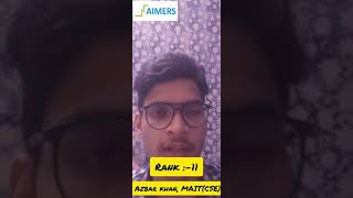 IPU LEET 2021-Rank 11(Azbar khan) | Aimers