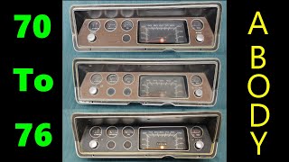 70-76 Plymouth A Body Duster Scamp Valiant Instrument Cluster Identification