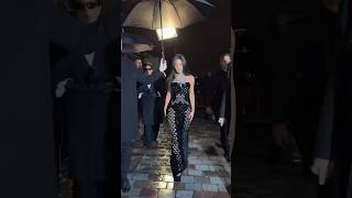 Kim Kardashian arrives at Margiela Couture show in a stunning black dress in Paris