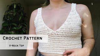 Crochet Tank Top | V-Neck Style Crop Top