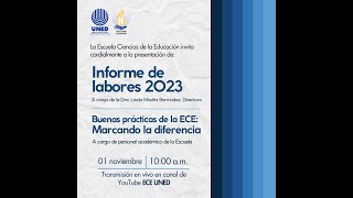 Informe de Labores de la ECE, 2023.