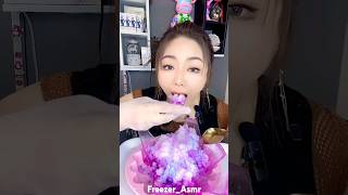 Crunchy ice eating asmr pink