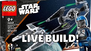 🔴 LEGO Star Wars Fang Fighter vs TIE Interceptor Live Build! 75348