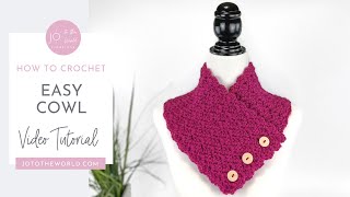 Crochet Cowl | Crochet Neck Warmer | Crochet Cowl Scarf | How to Crochet a Cowl Video Tutorial