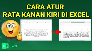 CARA ATUR TEKS RATA KANAN KIRI DI EXCEL